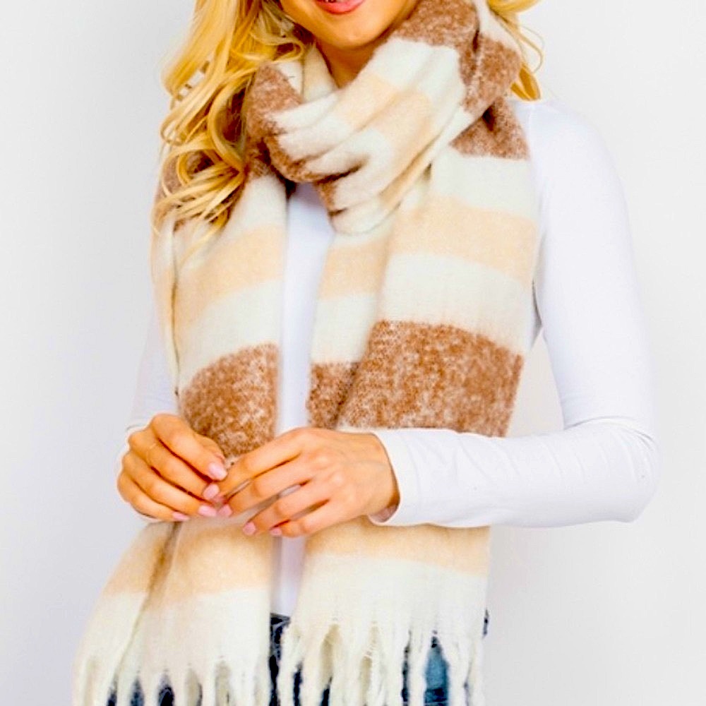 🧨2/$15💰Soft Taupe Scarf - Picture 2 of 7